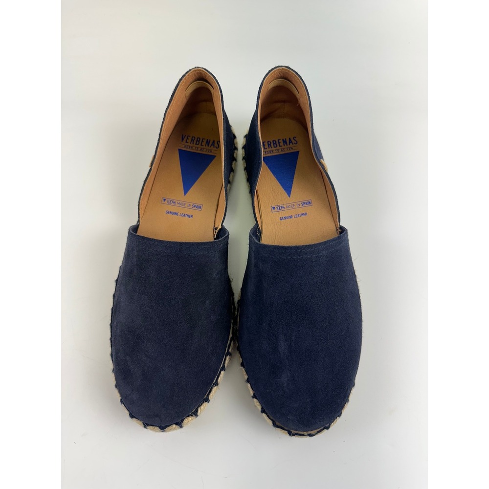 Verbenas Carmen Navy Blue Suede Espadrille Flats Spain Slip On Women 40 US 9-9.5 - Picture 4 of 12